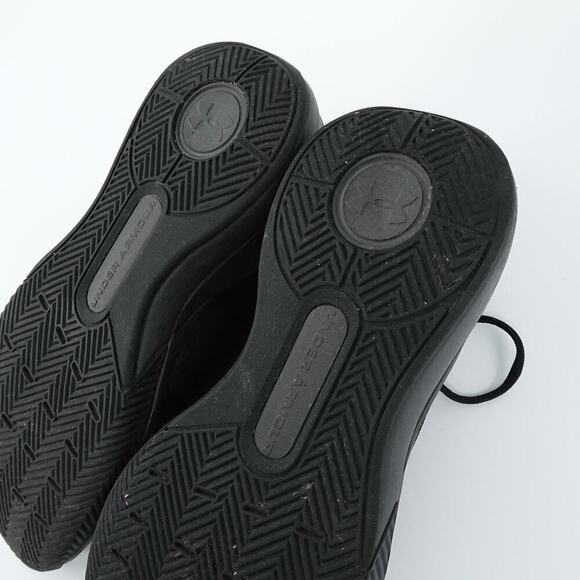 Under Armour UA Lockdown 3 Shoes Mens 7.5 Black Mid Top Basketball - Picture 10 of 13